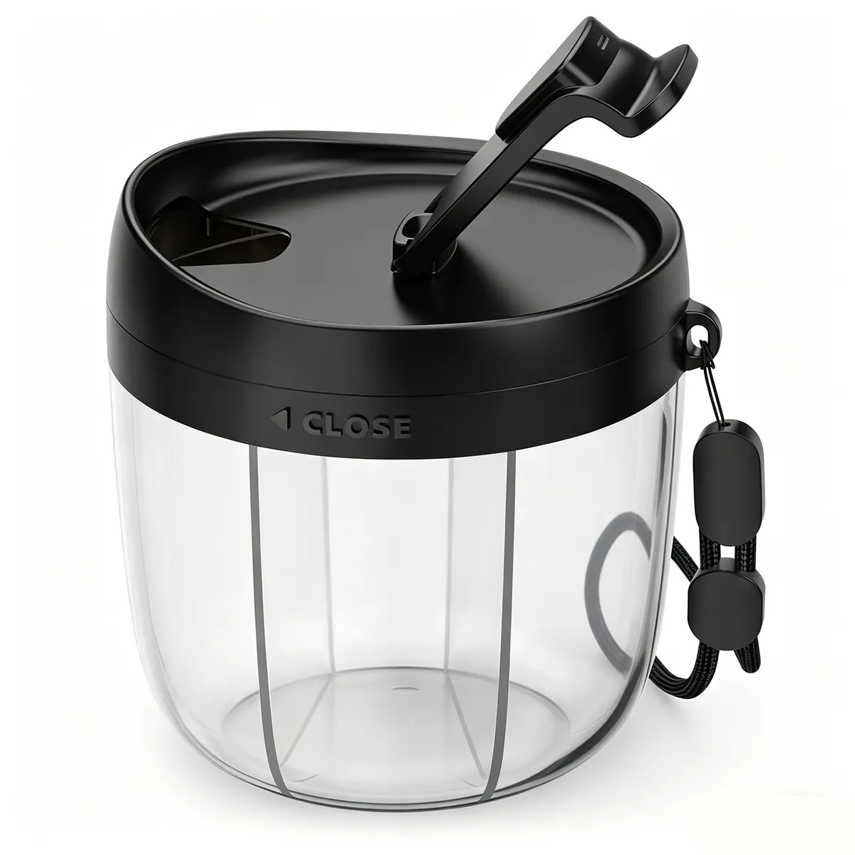 Portable 7-Compartment Pill Dispenser With Anti-Mixing Pill Bottle Holder - Black