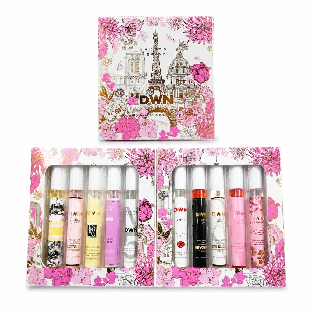 DWN Paris Floral Mini Perfume Gift Set 10 Pack 10ml Travel Pocket Aroma