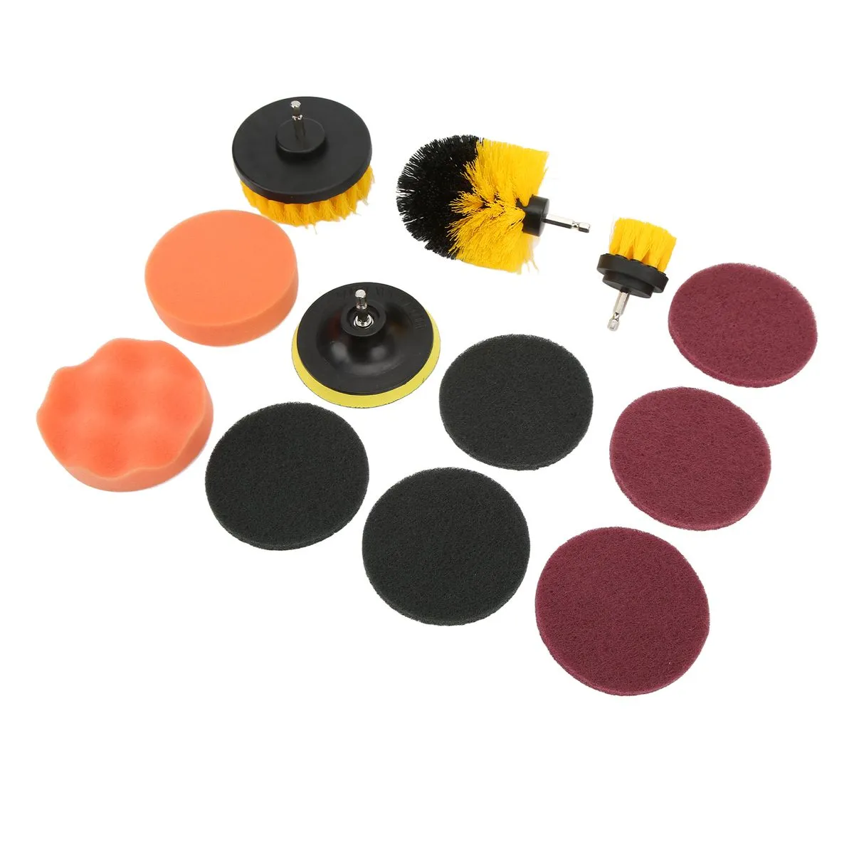 12-Piece Drill Brush Set for Car Cleaning