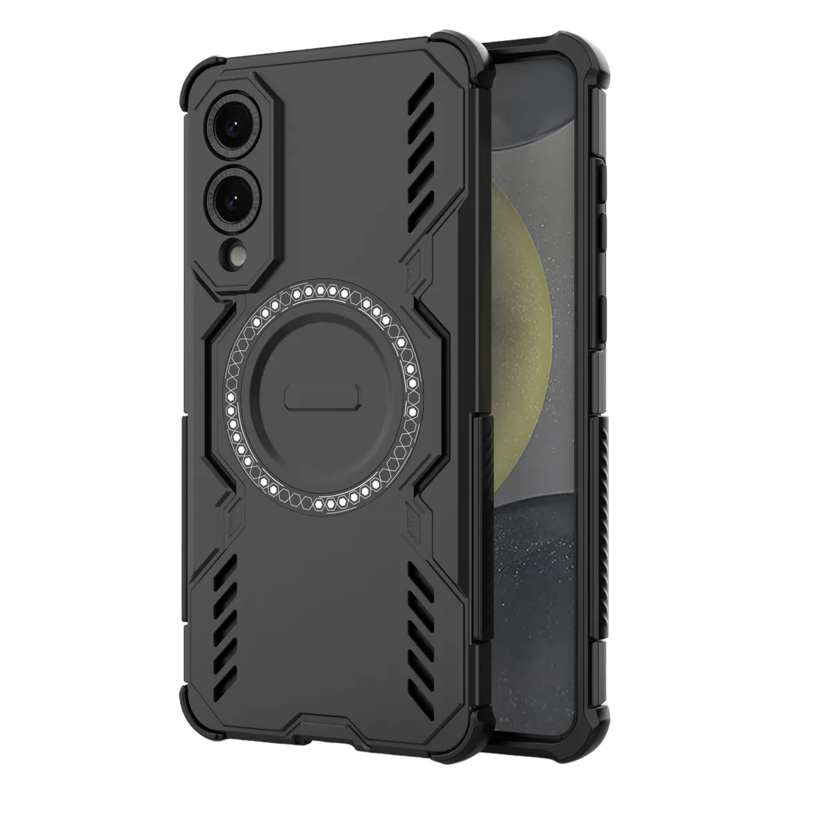 Ultra-Slim Wireless Magnetic Phone Case Compatible With Samsung S25 Edge - Black