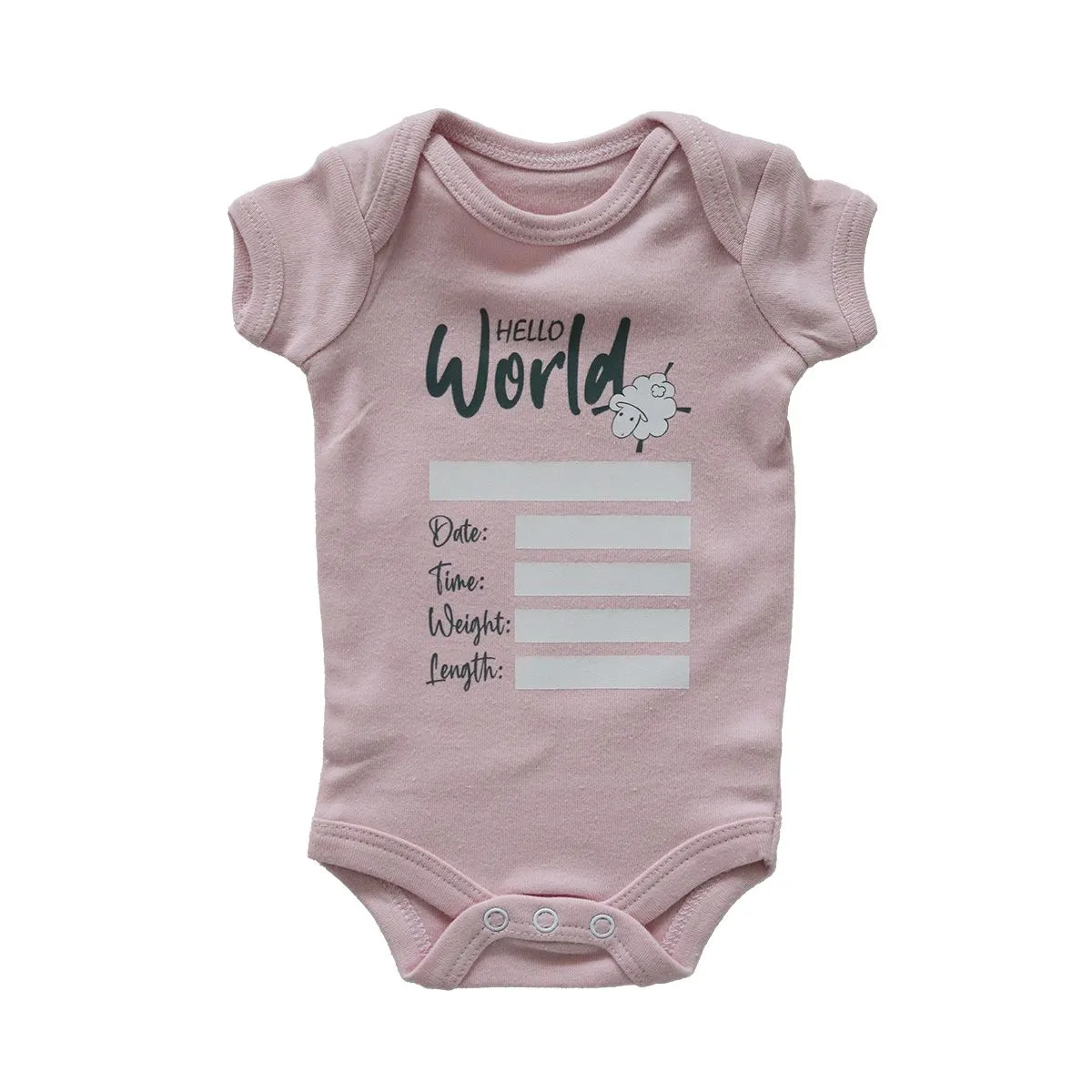 Snuggletime - SnuggleRoo Baby Welcome Announcement Vest - HELLO WORLD! - Pink