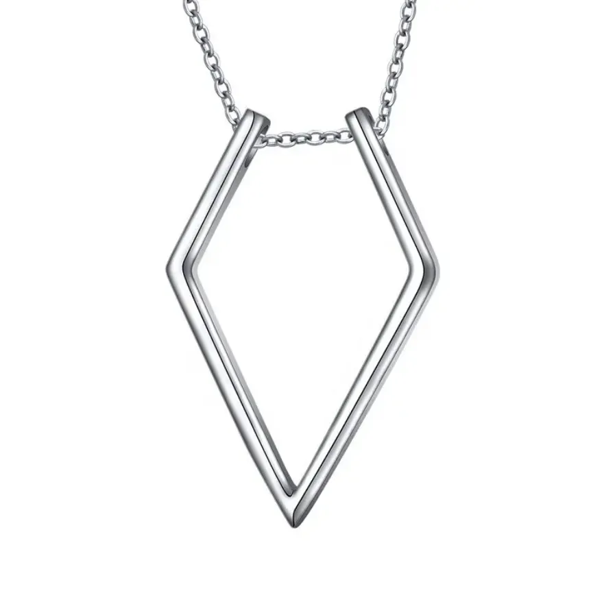 Wedding Ring Holder Stainless Steel Pendant Necklace with Chain - Classic