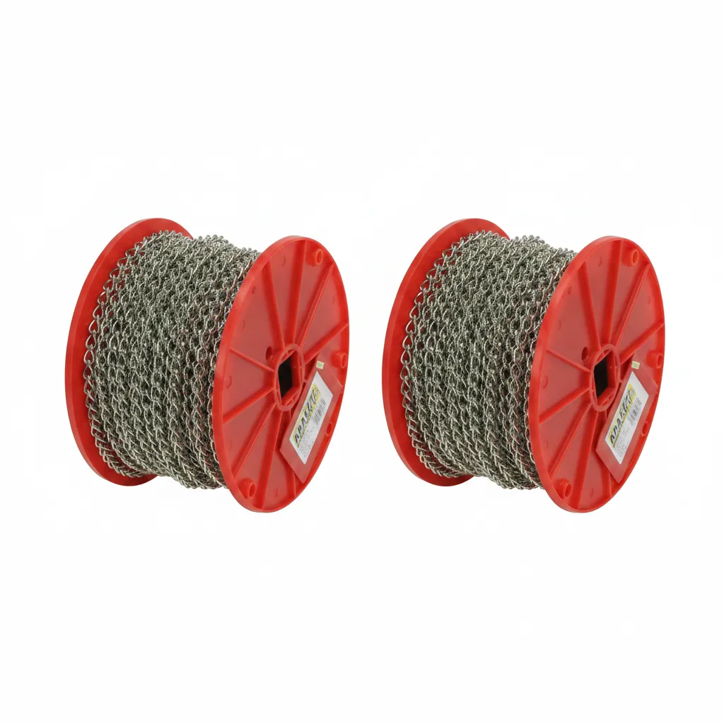 Krafft Nickel Plated Twist Link Chain 2.4mm x 30m for Crafts - 2 Pack