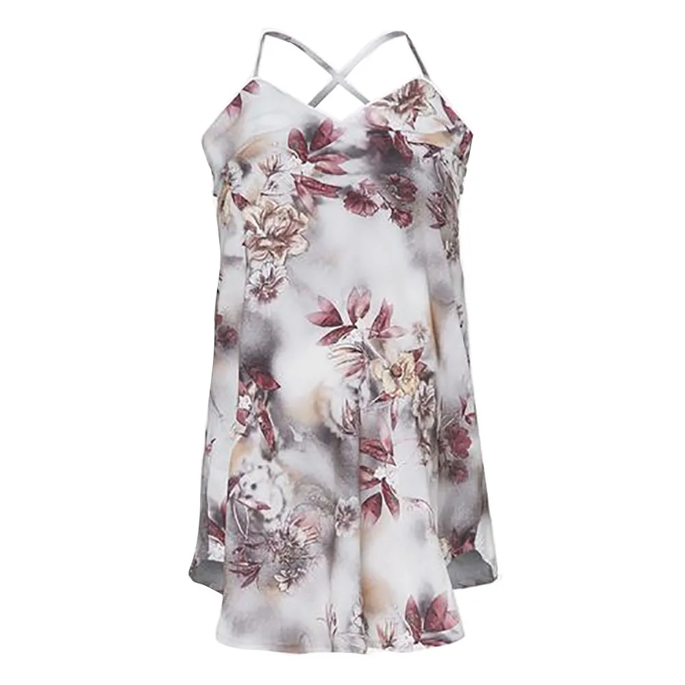 PJ Warehouse Misty Rose Grey Satin Negligee with piping