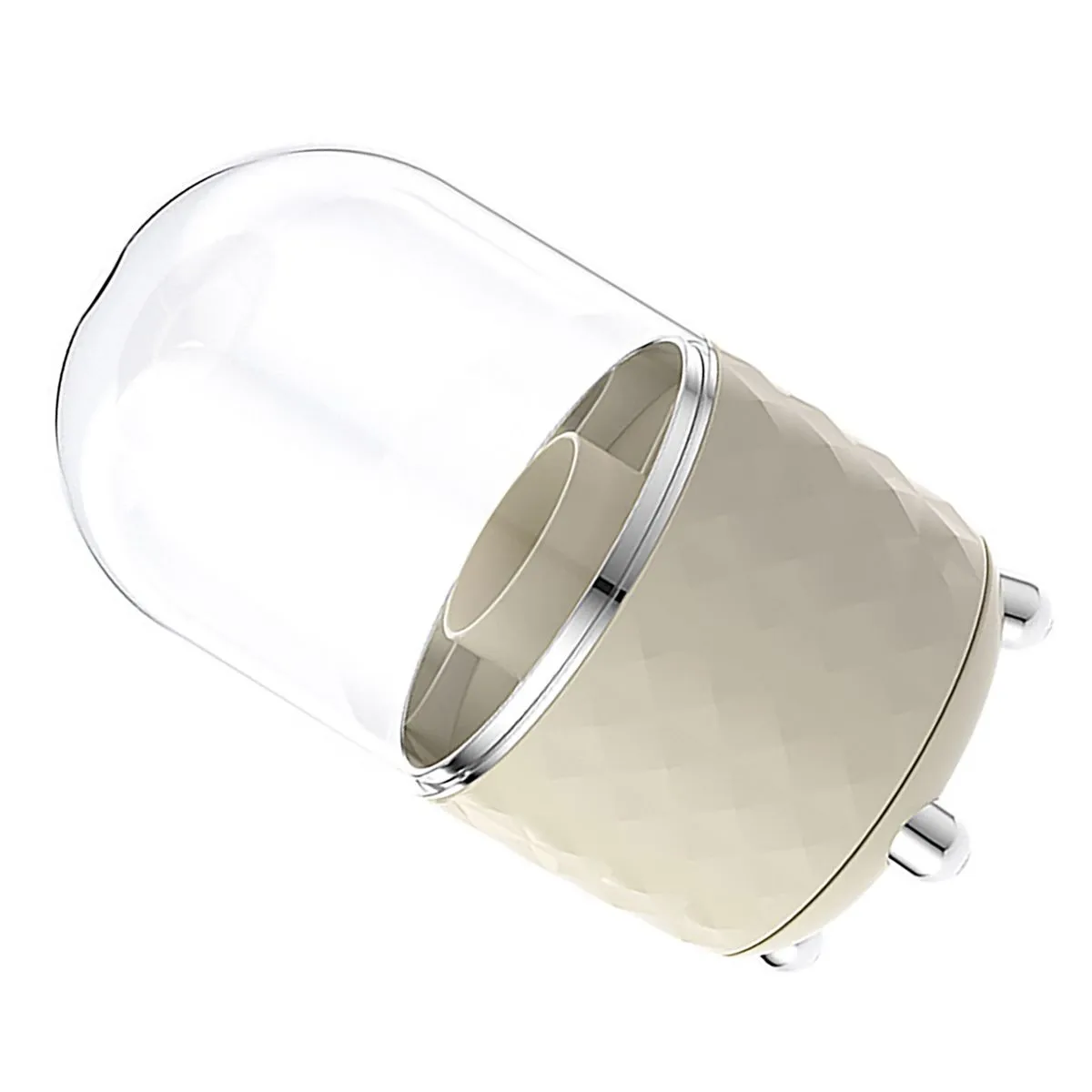 Rotating White Plastic Pen Holder 122mm x 219mm Desktop Brush Organizer