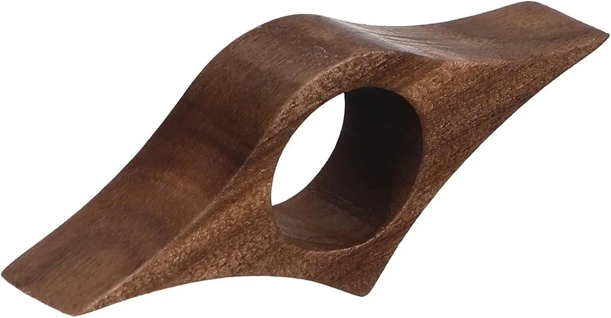 Wooden Thumb Page Holder Ring Book Weight Reading Accessory