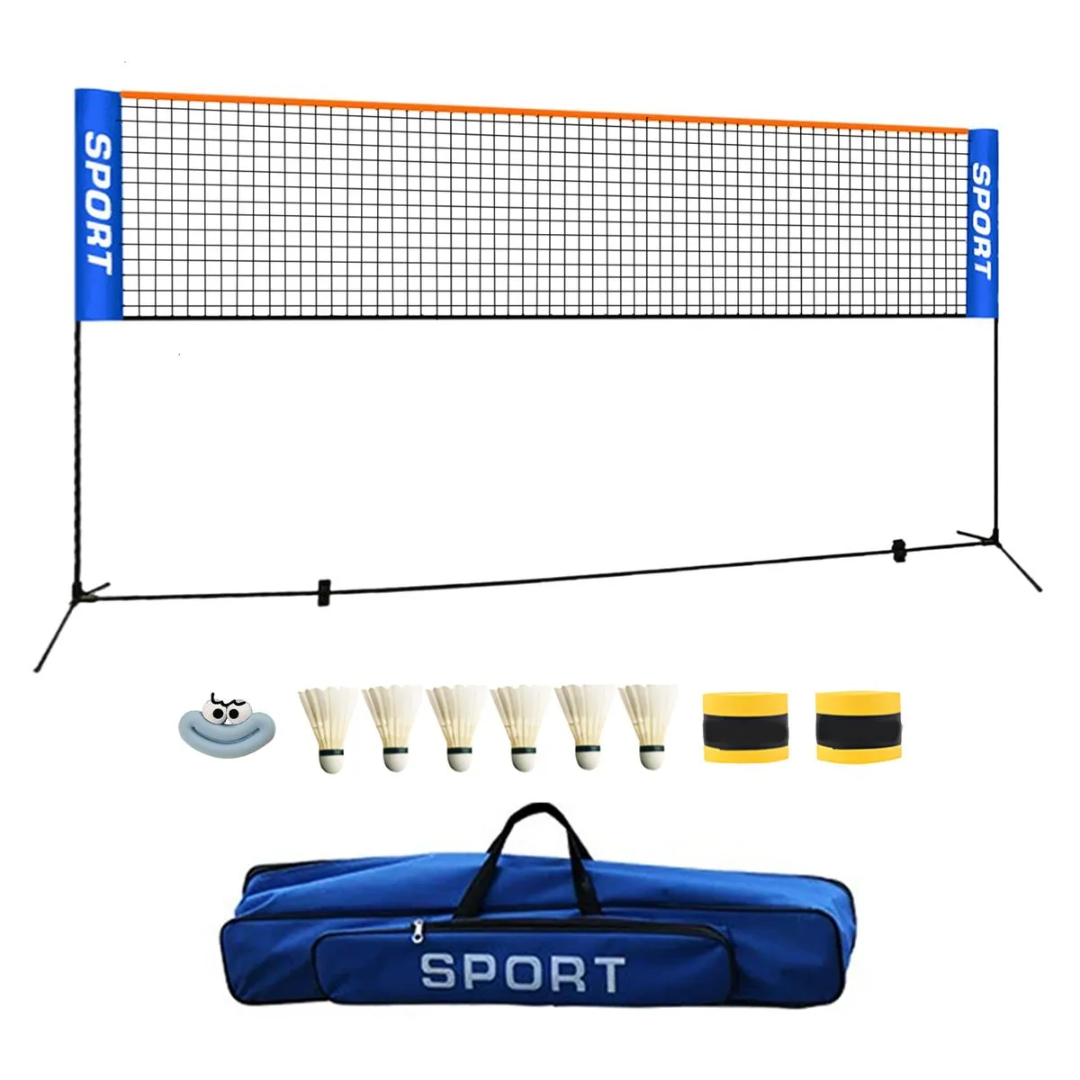 Badminton Tennis Pickleball Net Training Rack Set,Adjustable Portable,Sport
