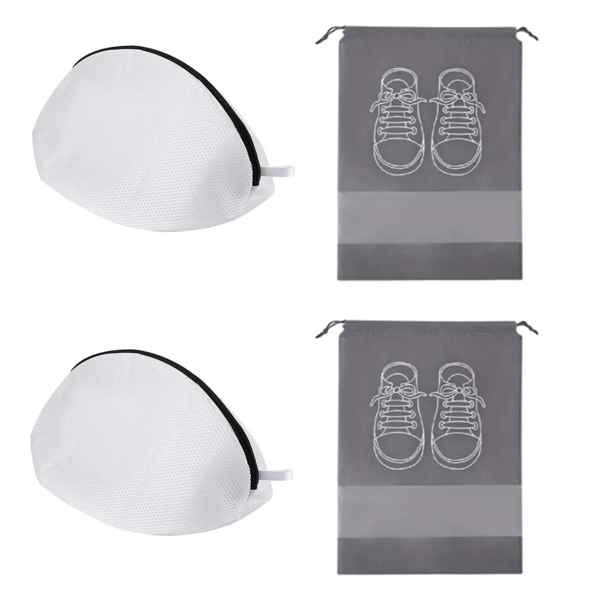 Shoe Mesh Wash Bags and Drawstring Shoe Travel Bags