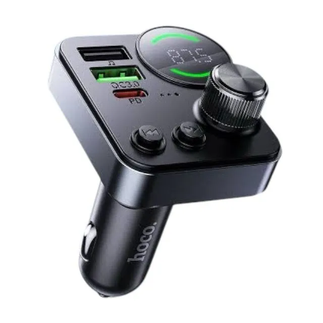 Hoco Wireless Fm Transmitter E86 Alegria with Dual Usb+type-C PD30W+QC3.0