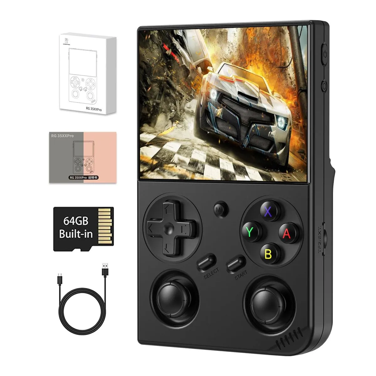 RG35XXPro Portable Retro Game Console 64GB 3.5-in 640x480 IPS Screen