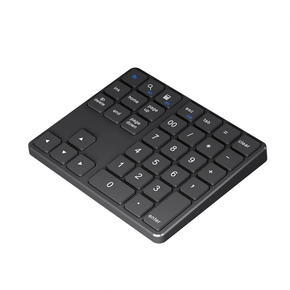 Dual Mode Wireless Numeric Keypad with 300mAh Rechargeable Battery