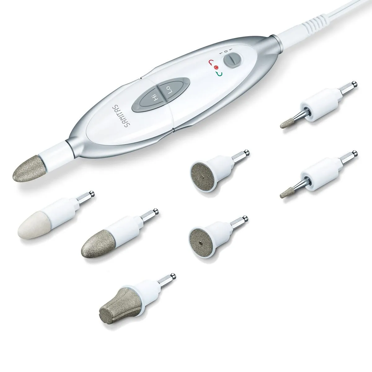 Sanitas Electric Manicure & Pedicure Set | 7 Attachments | Nail Care SMA 35
