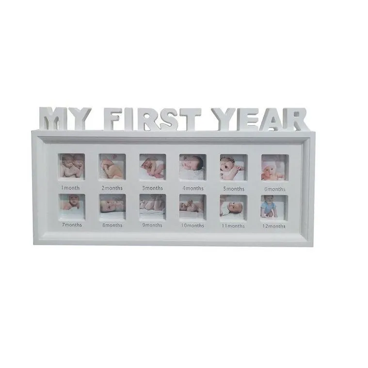 Grid Form Photo Frame - 12 - White