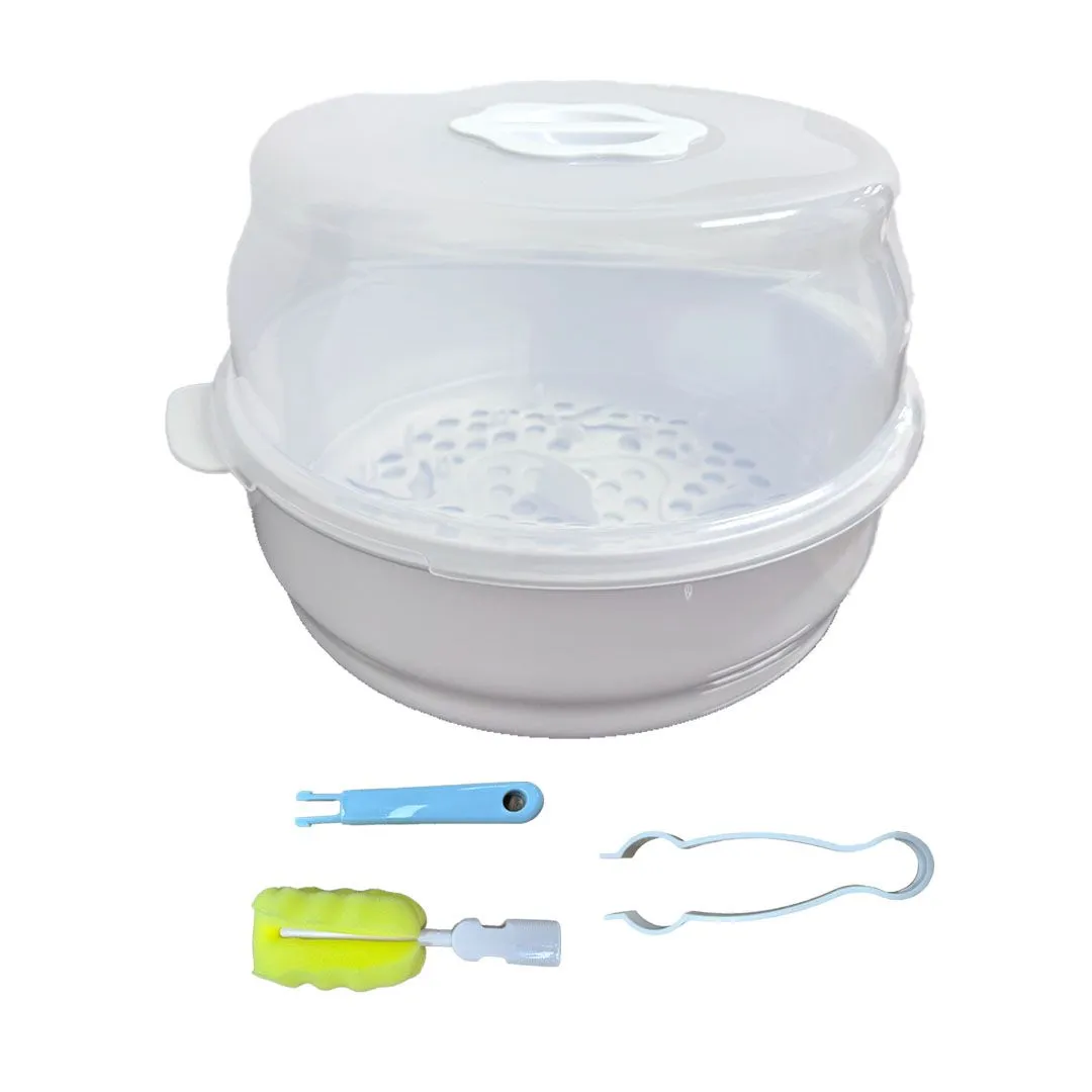 4 Minute Microwave Steam Sterilizer for Baby Bottles/Pacifiers/Cups/Nipples
