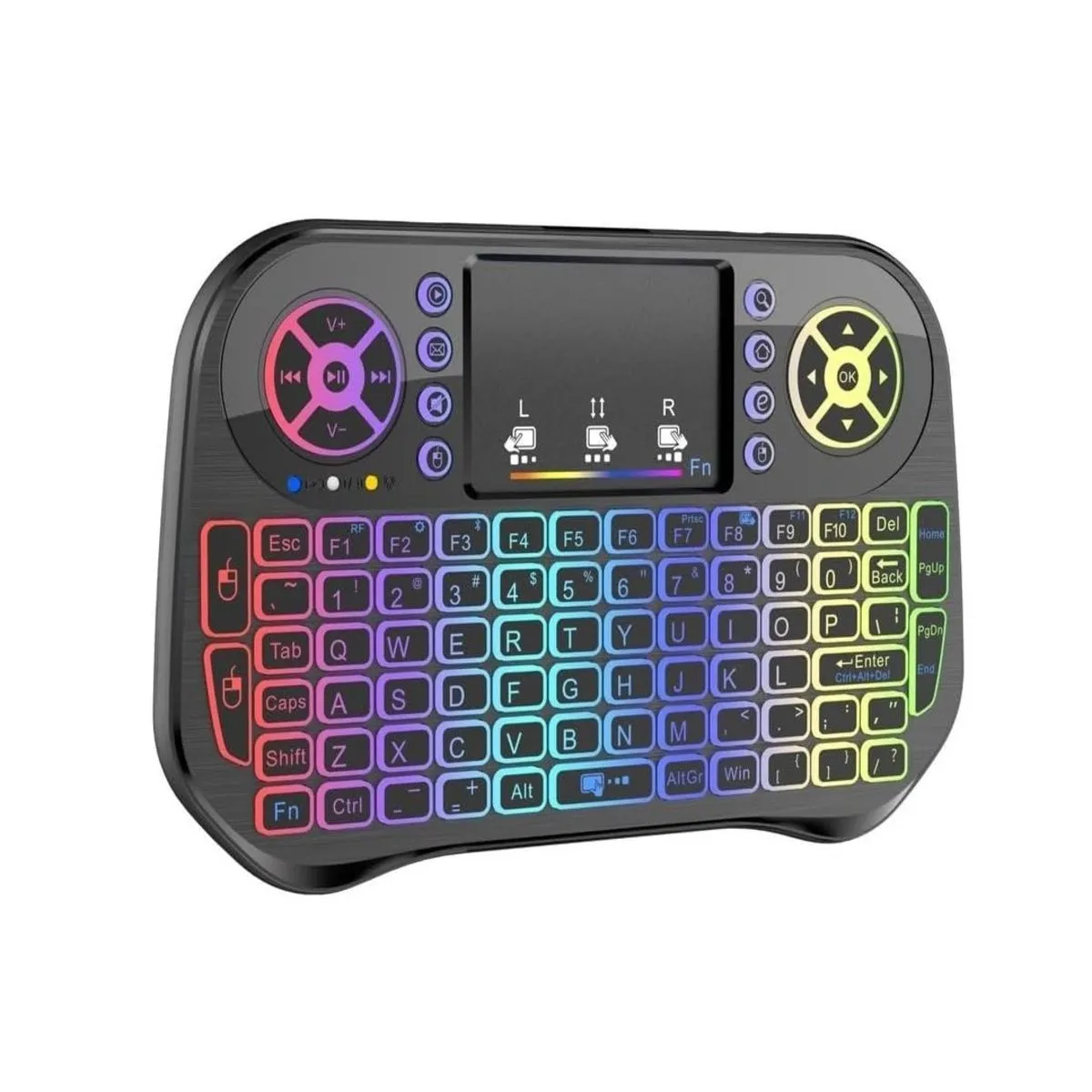 RGB Backlit Mini Wireless Keyboard with Touchpad for TV Boxes