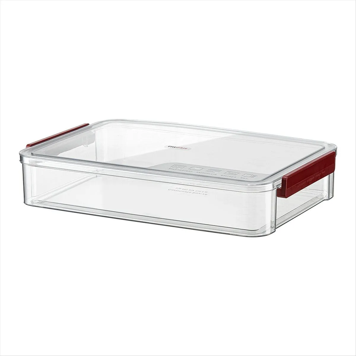 A4 Transparent Storage Box Portable Plastic Document Claret