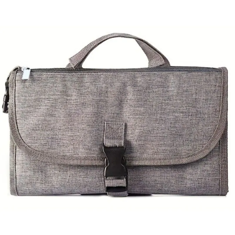 Grey Portable Waterproof Baby Diaper Changing Pad,Baby Diaper Pad Bag