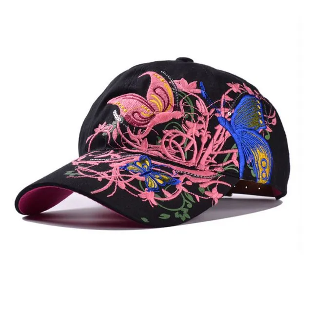 Ladies' Baseball Cap Casual Snapback Caps Women Baseball Cap - Black
