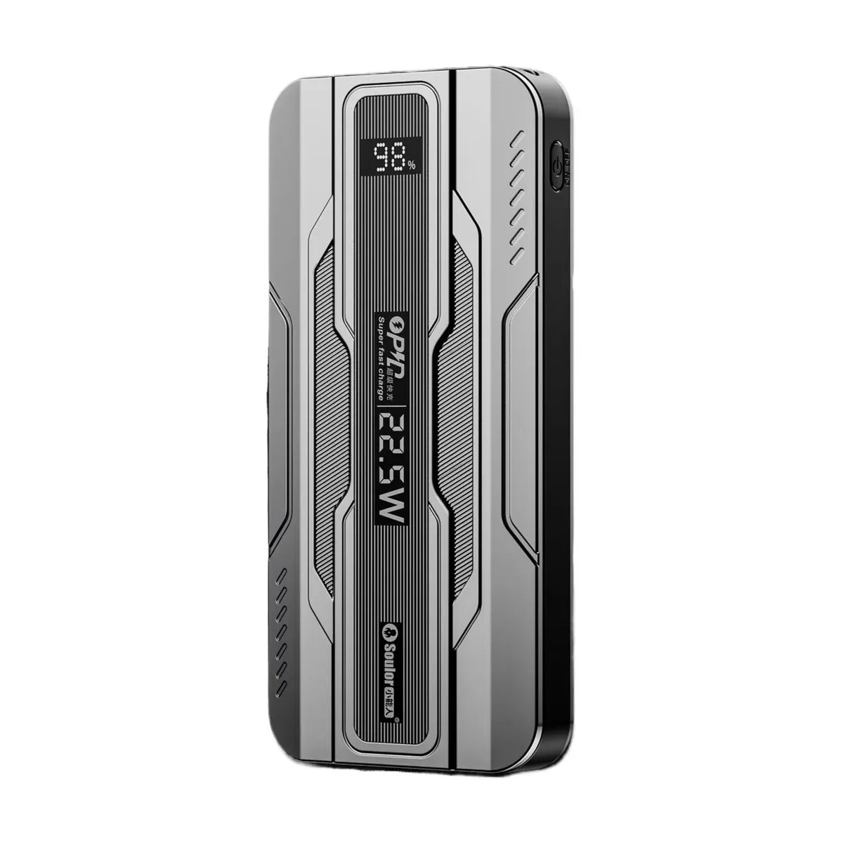 Soulor10000/20000mAh Fast Charging Power Bank with Multiple Built-in Cables - Black, Silver