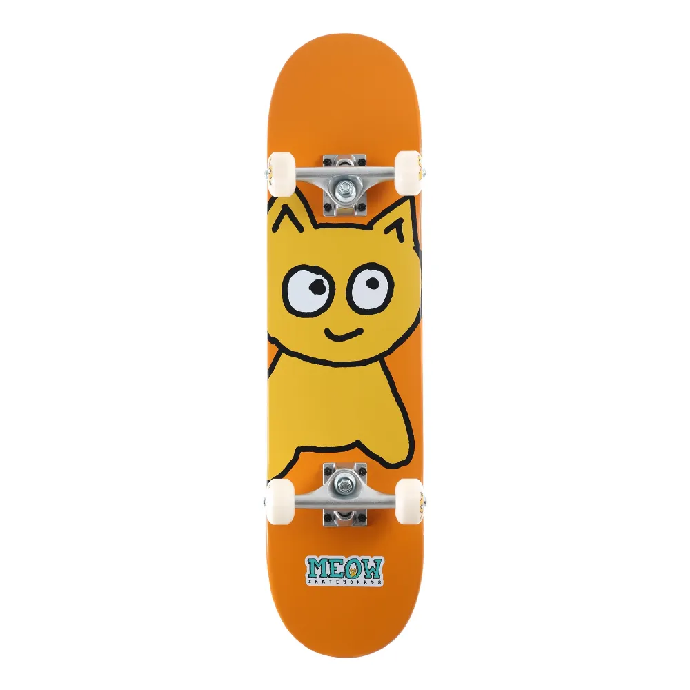 Meow Complete Skateboard - Big Cat Soft Top - Orange - 7.25