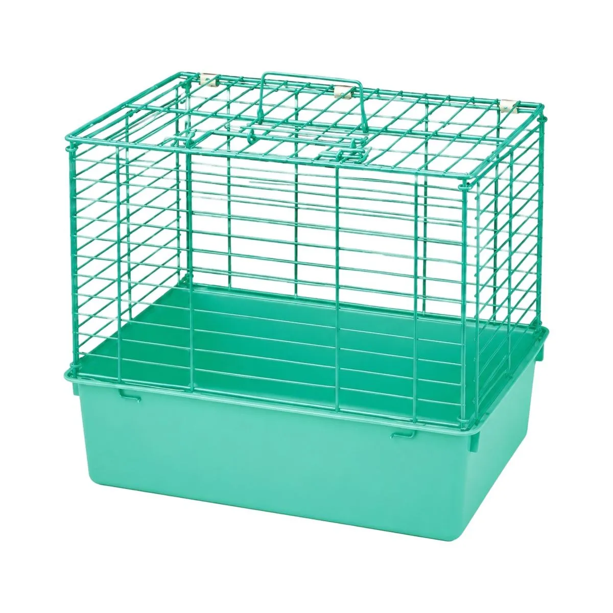 Portable Animal Travel Cage with Plastic Base (43cm x 32cm x 36cm)