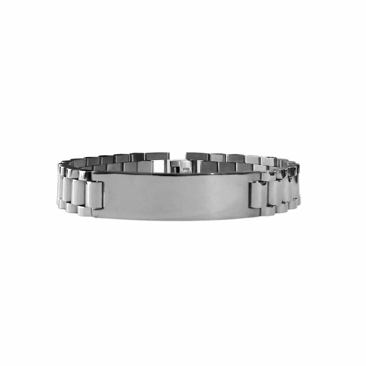Men 12MM Stainless Steel ID Bracelet