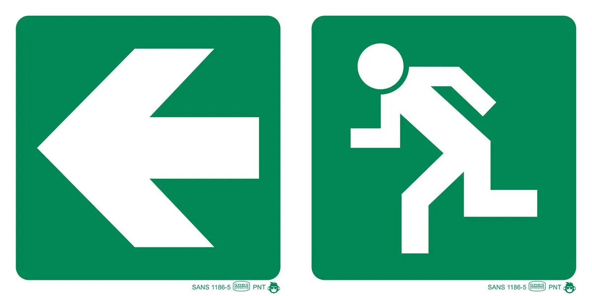 Informs People of the Direction of travel in case of emergency (Left)
