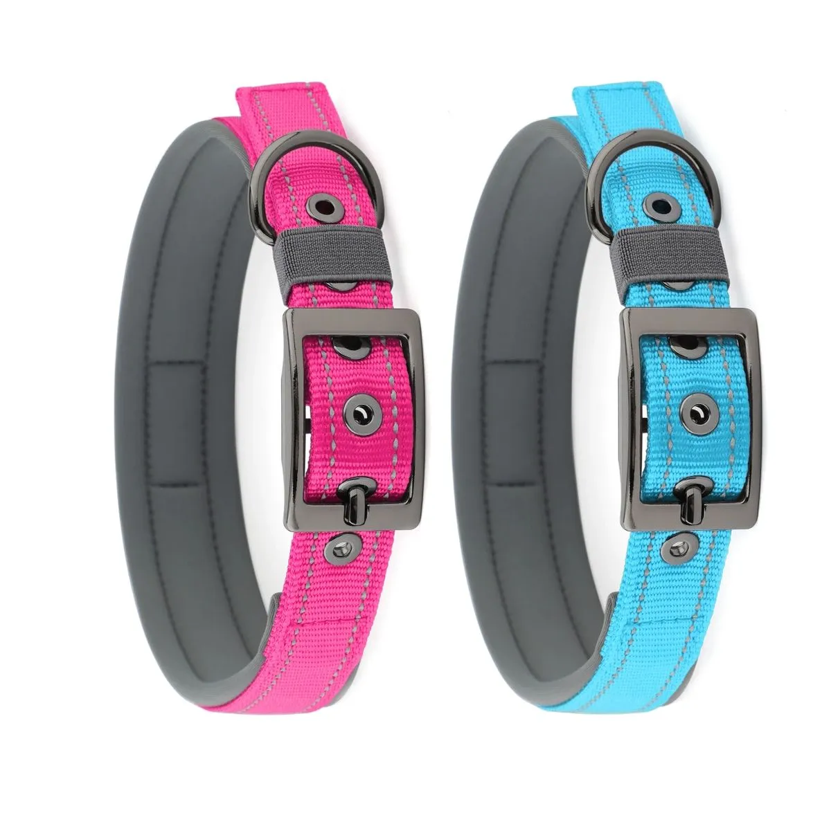 2 Pack Dog Collar Adjustable Reflective for Large Medium and Small Dogs