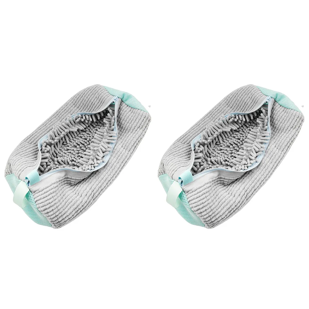 Self Cleaning Microfibre Shoe Wash Bag - 2 Pack - Grey