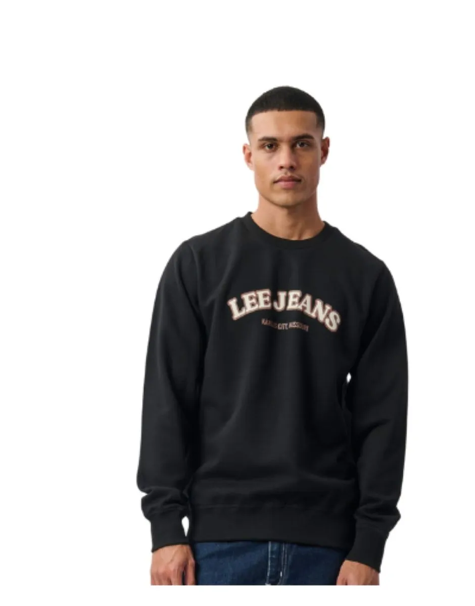 Lee Men's Kansas Crew Fleece In Black