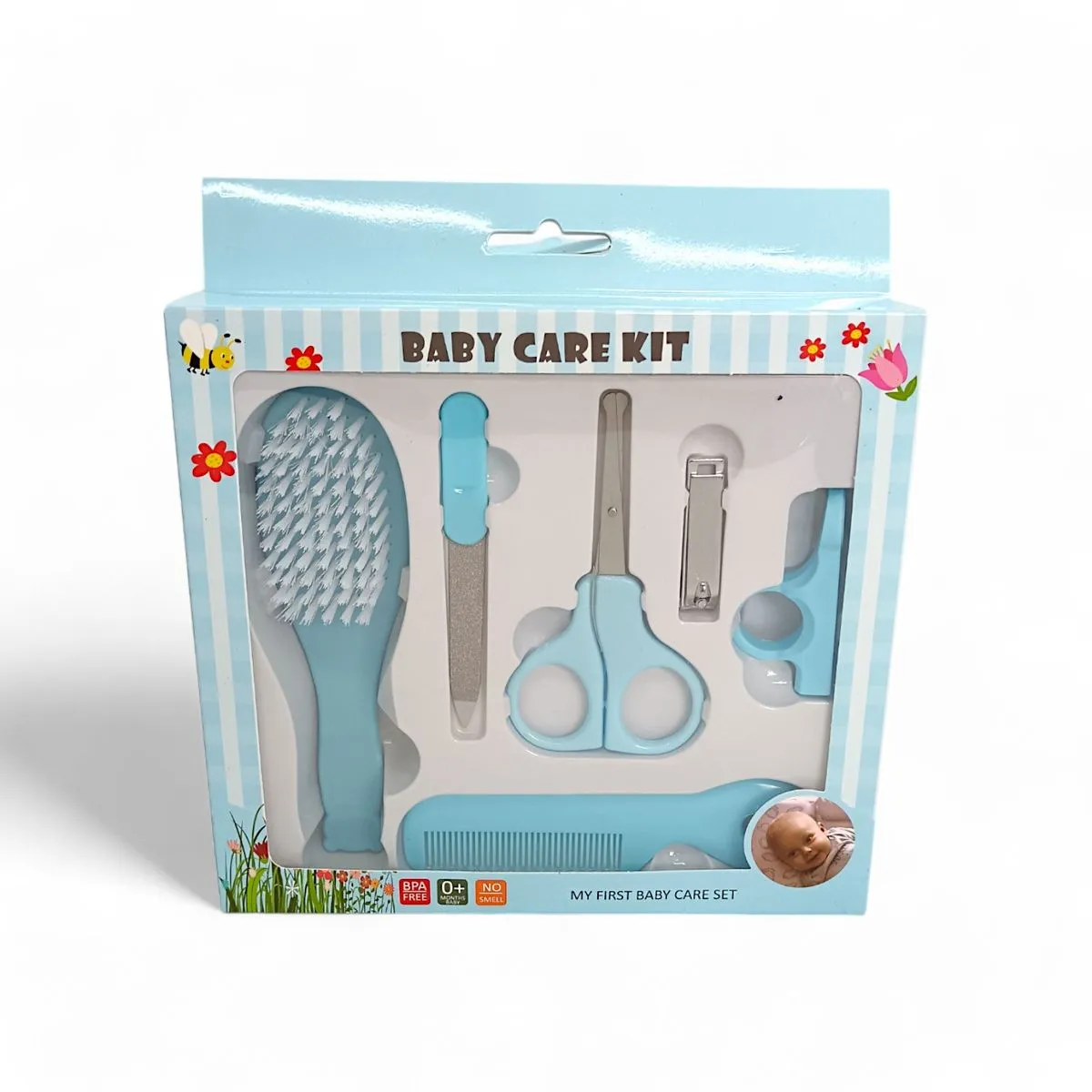 Baby Care Kit 6 Piece Infant Grooming Set BPA-Free - Blue