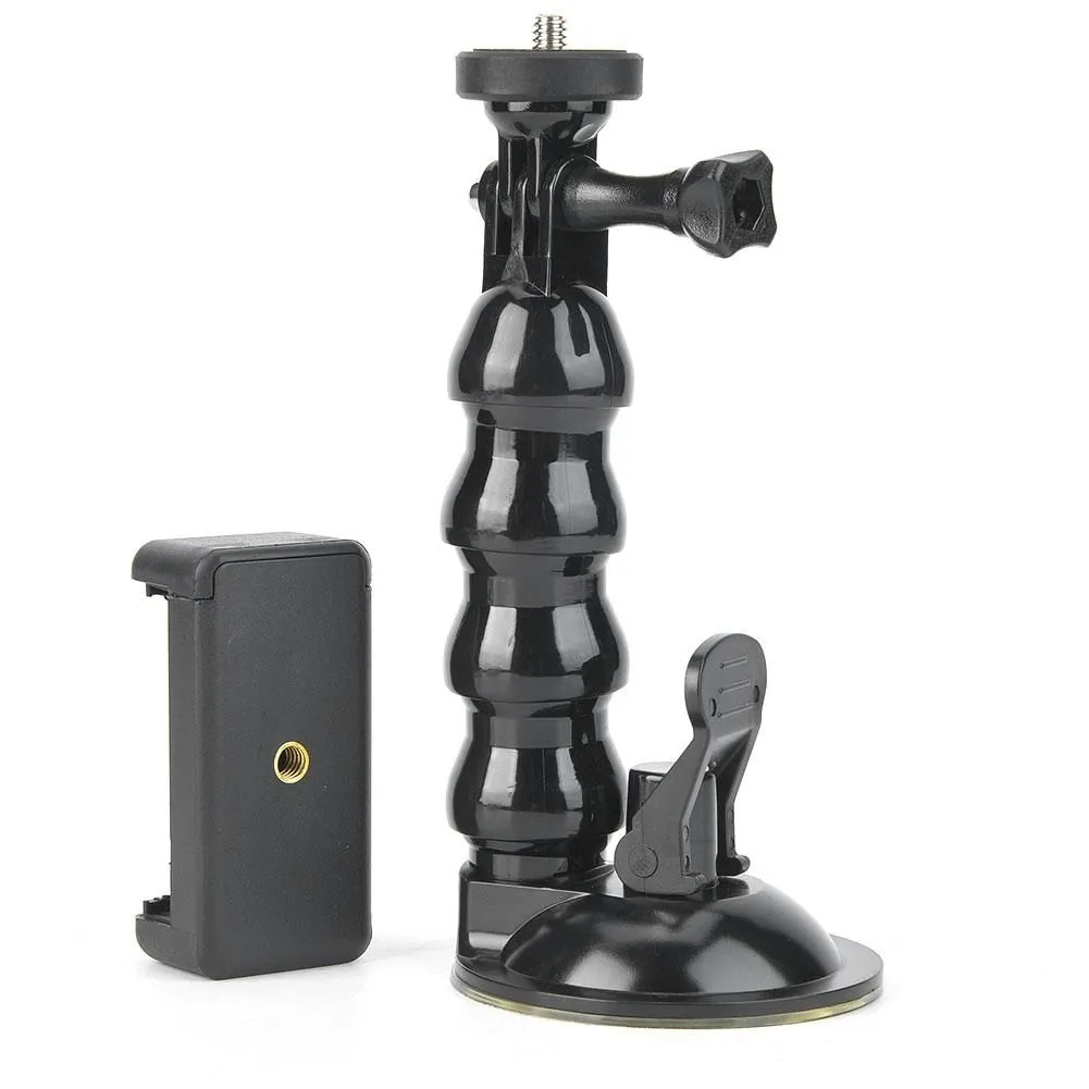 Suction Cup Camera Windscreen Mount with Flexible Compatible with Gopro