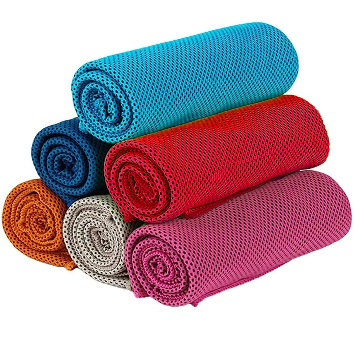 6Pcs Cooling Towels Multicolored Ice Towel Instant Chilly Towel for Sports
