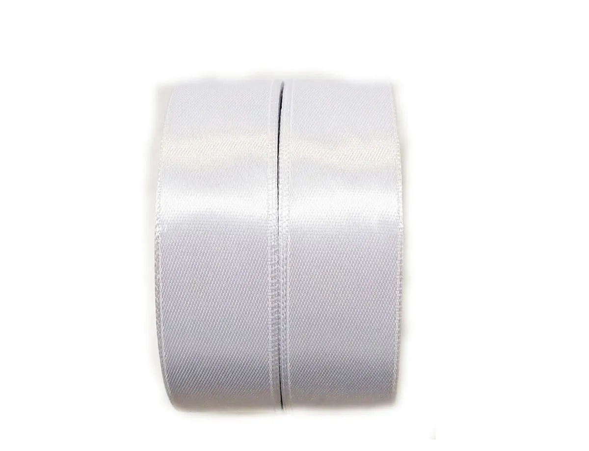 BEAD COOL - Satin Ribbon - 25mm Width - White - 42m - Bows and Wrapping