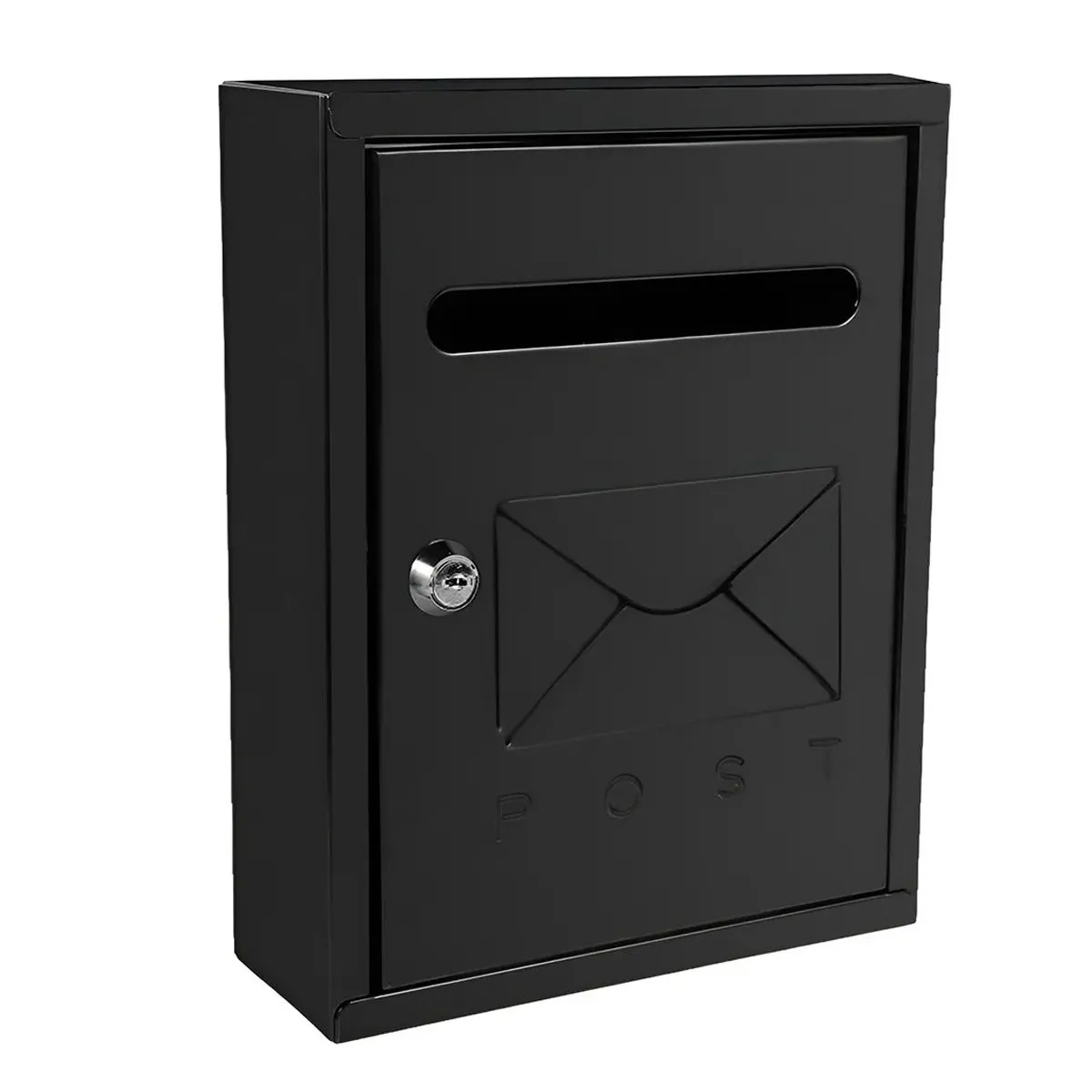 Locked Wall Mounted Mailbox Metal Large Capacity Letter Box Modern Design