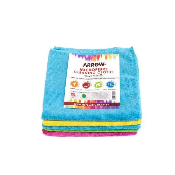 Arrow Microfibre Cleaning Cloths - 5 Pack