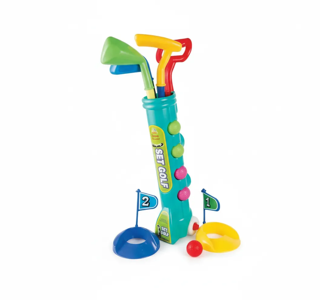 Toy Golf Set for Kids with Plastic Clubs and Accessories