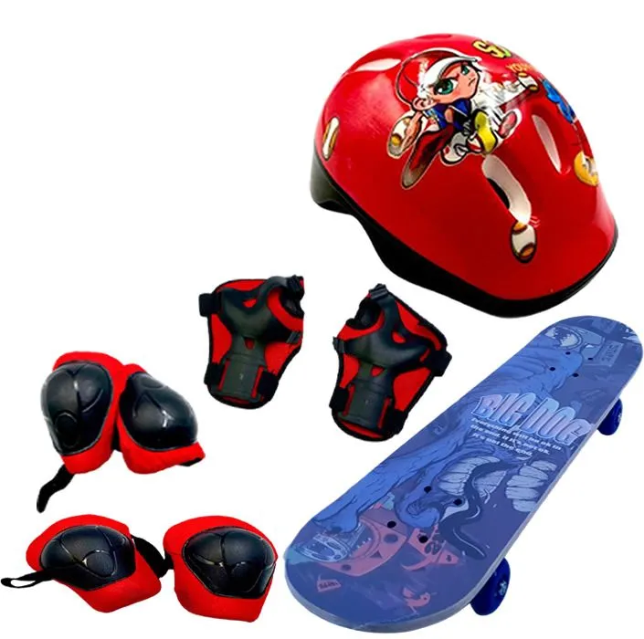 Urban Skateboard (70cm) With Protective Gear For Kids