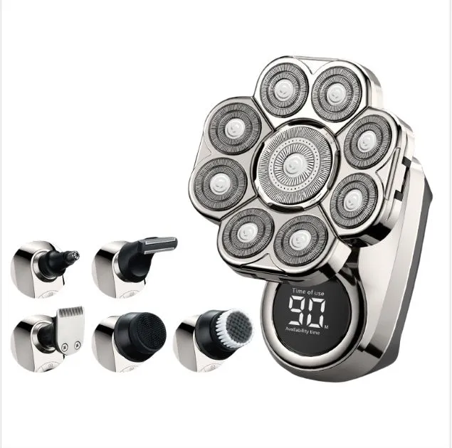 9D Electric Head Shavers for Bald Men,5-in-1 Head Shaver Waterproof Wet/Dry