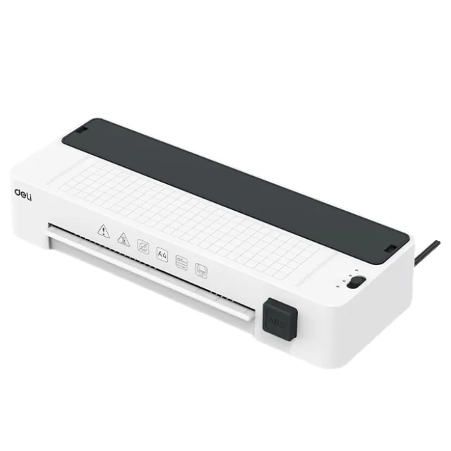DELI Laminator & cutter Machine A4 3 in 1 design - White/Black - White