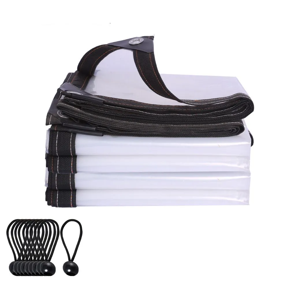Garden Rainproof Clear Poly Tarp Plant Cover Insulation Shed Cloth