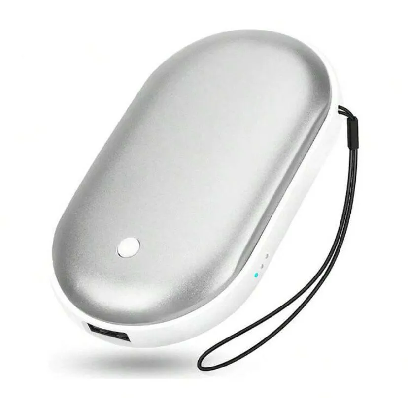 2-in-1 Hand Warmer & Power Bank - Silver