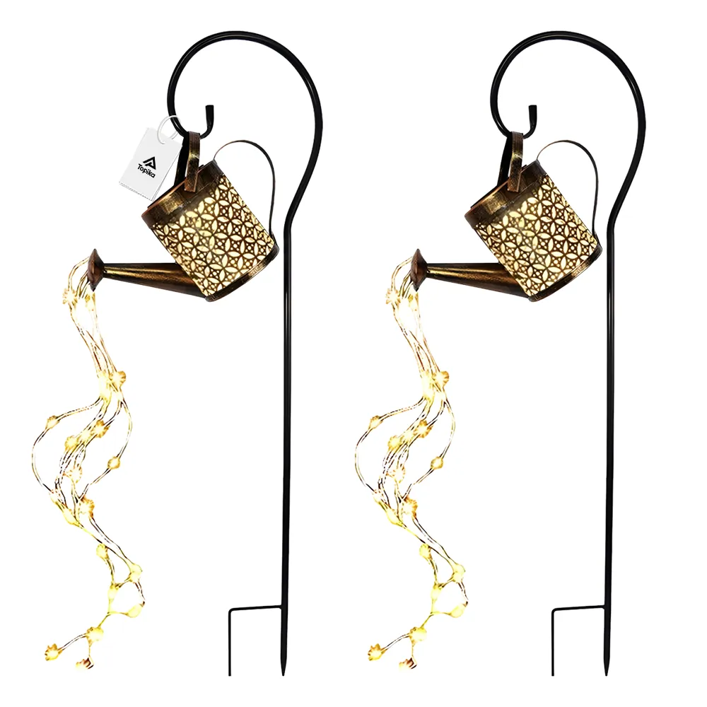 Topika Garden Decoration Solar Light Solar Sprinkler with LED String Lights - 2 pack