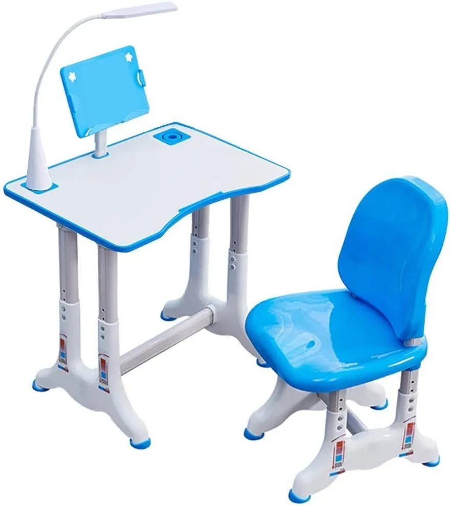 Multifunctional Children's Study Desk With Chair - Blue