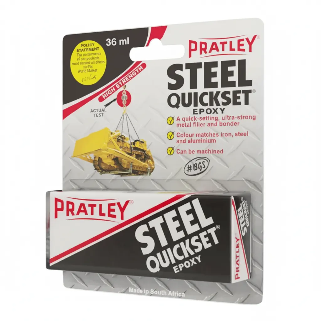 Pratley Quickset Steel Epoxy Adhesive 36ml - Strong Metal Bonding
