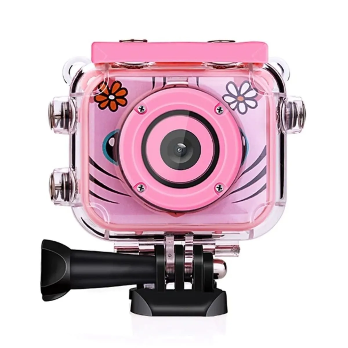 Kids Waterproof Action Camera for Digital Photos & Videos|12MP| Games| Pink