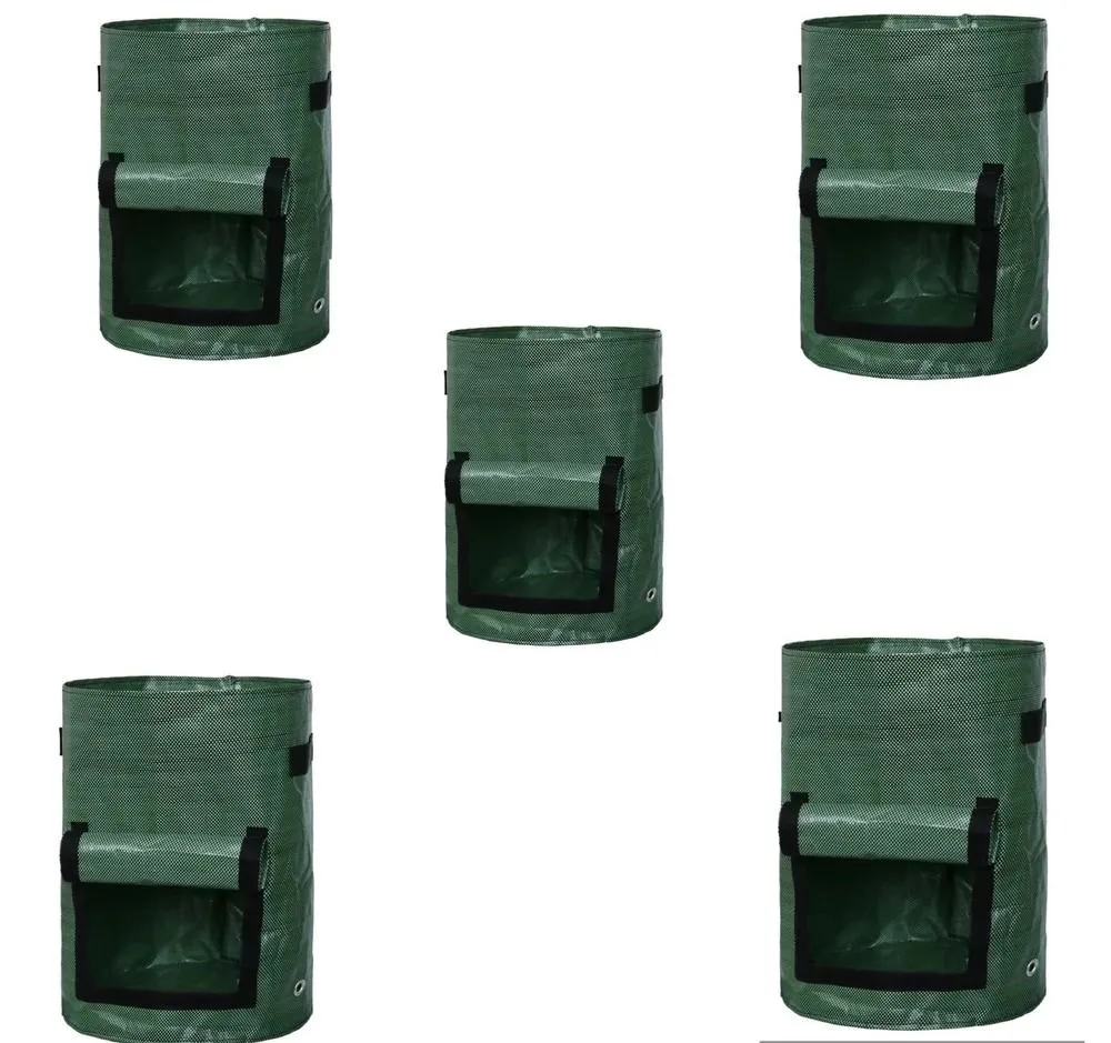 Garden Innovate 5-Pack 40L Grow Bags - High-Quality 200 GSM Polyester