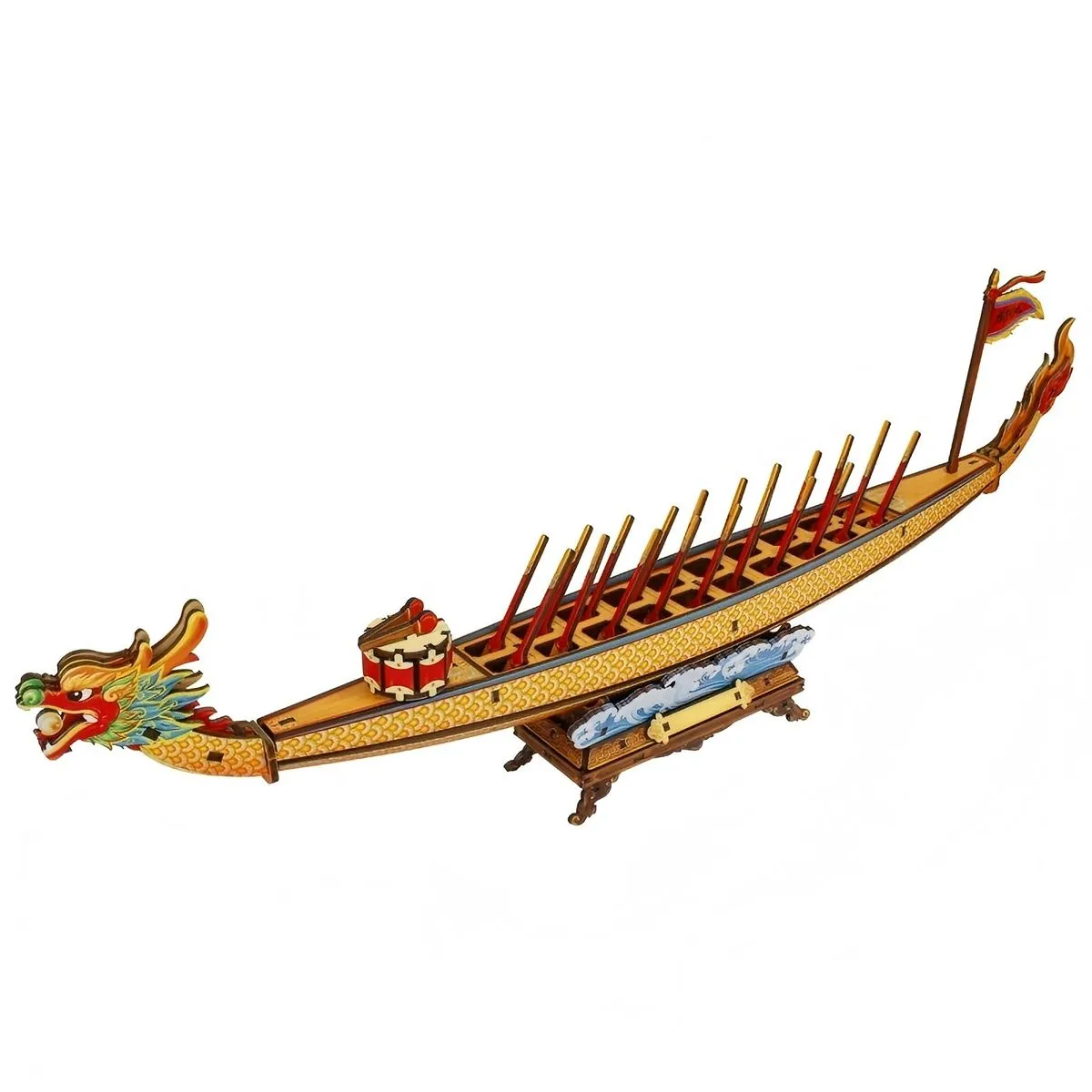 Traditional Chinese Dragon Boat 3D Wooden Puzzle Craft Kit