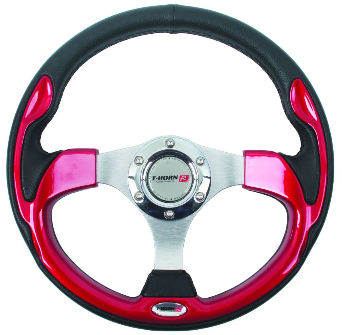 T-Horn Racing Sports PVC Steering Wheel - Red