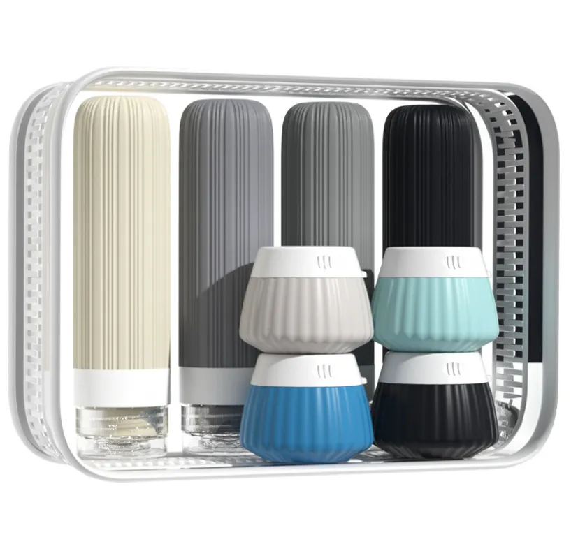 8-in-1Leak-Proof Multi-Color Silicone Travel Dispenser Bottle Set
